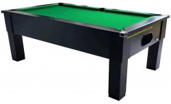 Traditional Straight Leg Pool Table in Black - 6ft or 7ft